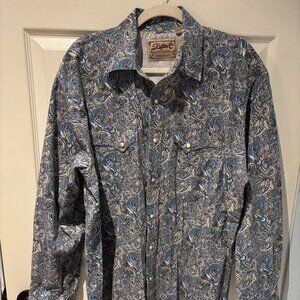 Rafter C Long Sleeve Pearl Snap Paisley Shirt